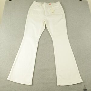 ANA Jeans Womens 12 High-Rise Flare 5-Pocket Stretch Flex Denim White NWT